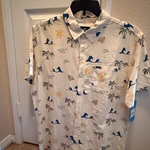 NWT O'NEILL "Oasis Eco S/S Surf/Aloha Camp Shirt Mens Size L